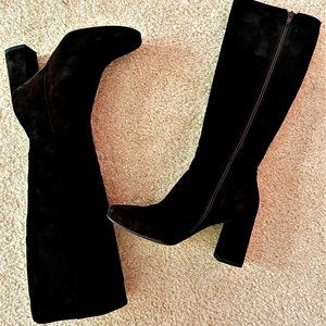 Suede Chocolate Brown Size 8 Boots